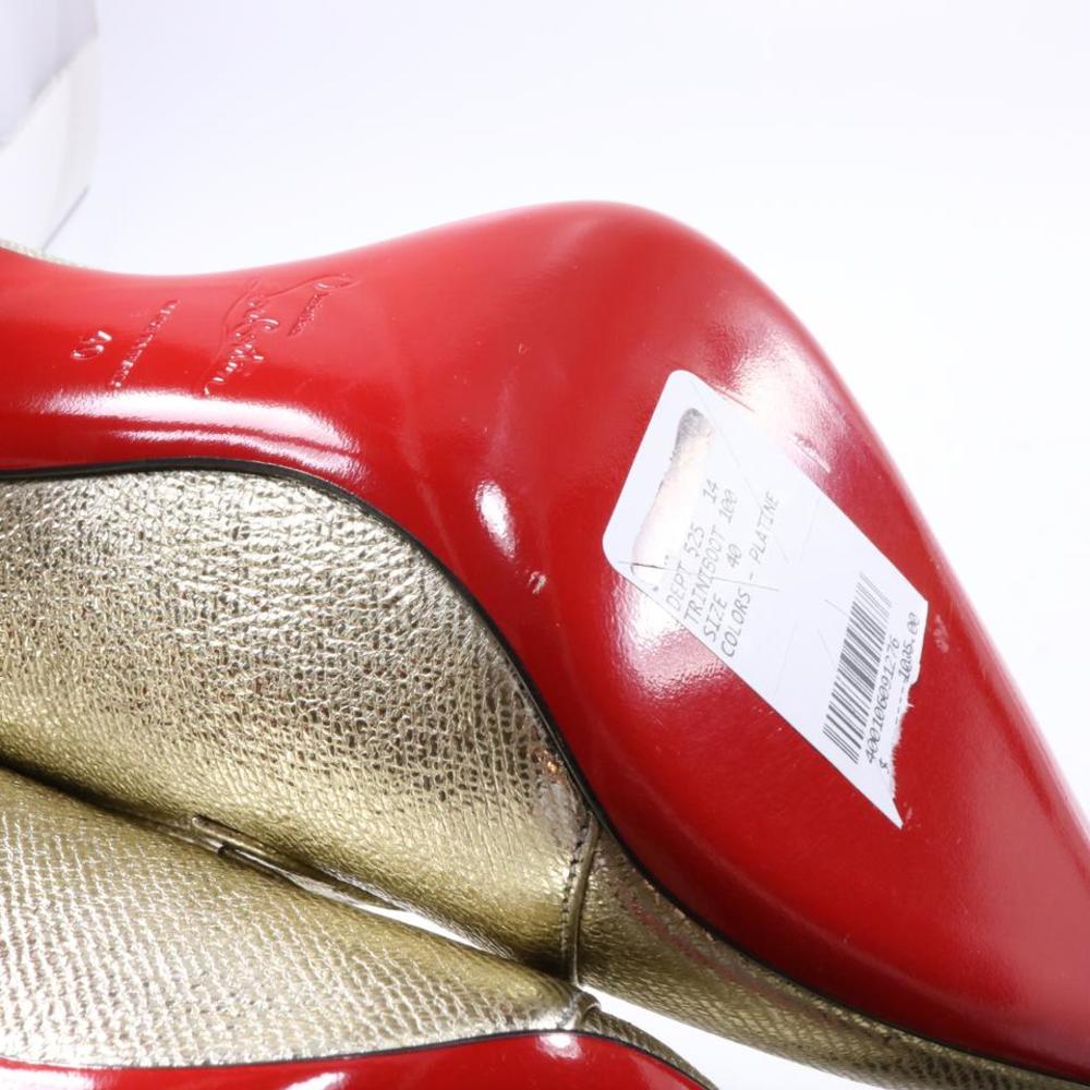 100mm Platine Gold Velcro Strappy Lame Triniboot Metallic Boot c615 - Picture 7 of 11